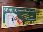 Vintage Trolley streetcar Bus Advertising Bendix Auto Washing   The Hub      Nice