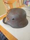 German Ww1 M1916 Stahlhelm Helmet With Hand Aged With Skull 