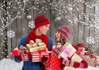 Christmas Backdrop Snow Floor Photo Backgrounds Wooden Wall Photography Backdrop