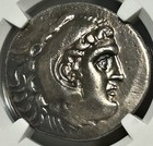 Pamphylia Perge Ar Tetradrachm 197 6 Bc Seleucid Anchor Countermark Ngc Ch Vf