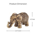 Gib Mini Elephant Figurine Statue Small Gold Brass Decor For Home  2 2 