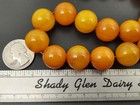 Vintage Butterscotch Egg Yolk Bakelite 17mm Round Beaded Necklace 94 2g