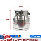 20l 5gallon Stainless Steel Milk Can Wine Pail Bucket Tote Jug Rice Storage Seal
