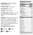 Organic Short Grain White Sushi Rice     Non-gmo Sticky Rice  Vegan  Easy To Cook