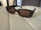 Gucci Gg2409 s Rectangle Brown Plastic Sunglasses Women Designer 135mm