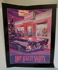 Vintage 1990 Hot August Nights Reno Poster Diner Car Classic Art Novelty 1950s