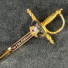 Vintage Toledo Miniature Rapier Sword Letter Opener Conquistador Black Gold