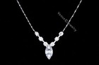 Bridal Wedding Prom Rhinestone Crystal Necklace Earrings Set 2226