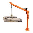 1100lb Truck-mounted Crane Hoist W  12v Electric Winch Pickup Truck Jib Cranes