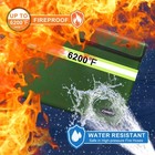 Fireproof Document Bag With Water Resistant Zipper 6200  f Heat Insulated Fire   