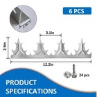 Anti Climbing Decorative Deterrent Fence Metal Spikes 74 Inches  Silver A
