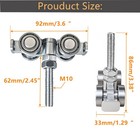 2 Pack 4-wheel Silent Trolley Assembly Rollers For 1-5 8 Inch Unistrut Channel