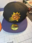 New Era Phoenix Suns Purple black   Mitchell   Ness Black orange Pair Hats 7 3 4