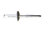 Large Head White Exploding Rivets Pop Rivet 100 Ct  Tri-fold Racing Fasteners