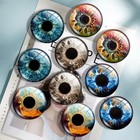 Eyes Available 10pcs 12mm Round Photo Glass Cabochon Demo Flat Back Making Findi