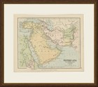 Antique Map Of Western Asia From The Mediterranean To The Indus  Circa 1870