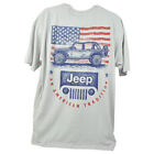 Jeep Logo Grey Short Sleeve American Tradition Brand Crew Tshirt Tee 2x-large