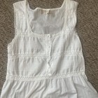Vintage Victorias Secret White Cotton Nightgown Size M Gold Label Prarie 