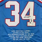 Autographed signed Earl Campbell Hof 91 Houston Blue Stat Jersey Jsa Coa Auto