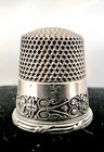 Antique Vintage Ketcham   Mcdougall Sterling Art Deco Sewing Thimble Size 10