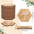 20 Pieces Wooden Table Numbers 1-20 With Holder Base For Wedding Party Decor