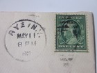 Us 1909 Cover George Barron To Florence Worden Rye Ny Cancel Stamp 331 Underline