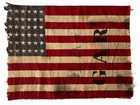 Rare Circa 1864 Antique 36 Star American Parade Flag Folk Art Civil War Gar