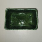 Vintage Green Rectangle Unmarked Ceramic Window Box Planter Pot Dish Pottery
