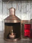 Port   Starboard Lanterns  Nautical Oil Lamps  Antique Brass Finish  Ship Lights