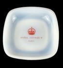 Vintage Hotel George V Paris  France Ashtray - Opal Ex Milk Glass Rare   Tobacco