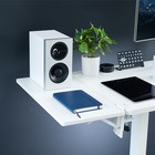 Vivo White Clamp-on 24  X 12  Desk Extension  Accessory Platform  Keyboard Tray