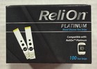 Relion Platinum Blood Glucose Test Strips 100 Count 100 Ct Exp 07 2026 