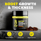 Biotin Beard Balm For Men - Beard Growth Shea Butter With Castor   Coconut Oil -