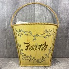 Rustic Metal Country Farmhouse Faith   Hope Metal Wall Hanging Planter Baskets