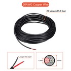 Power Cable 2 Conductor Electrical Wire 20awg 65 6ft Ul2464 Pvc Cord Copper