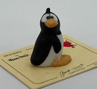Vtg 80   s Robert Marble For George Good Mini Penguin Family Figurines On Cards