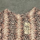 Tyler Boe Tunic Shirt Blouse Women s 6 Sheer Snakeskin Print Long Sleeve Top