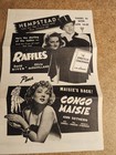 Vintage Hempstead Li New York Movie Theatre Flyer Tri Fold