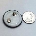 Vintage Nautical Star Five Point Round Button Pin Black White Retro Punk Rock
