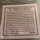 1893 Morgan Dollar S Tribute Proof  999 Fine Silver Fantasy Issue Coin