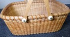 Vtg Nwots Olde Colonial Design Nantucket 6 1 2 l X 5  w Basket With Swing Handle