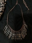 Vintage One Of A Kind Hand Crafted Sterling Silver  Fringe Choker