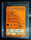 Coldplay Vintage 2003 Thailand Concert Ticket Card Mega Rare   
