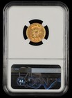 1905  2 5 Gold Ngc Au58 Mint Error Curved Clip   3 00 Bill Fivaz Signature Label