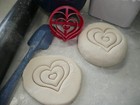 Love Themed Heart Rose Design Set Of 2 Concha Cutters Mexican Sweet Bread Pr1632