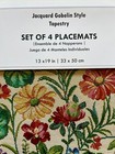 Emme Tapestry 4 Placemats Wild Flowers Jacquard Gobelin Style Easter Portugal