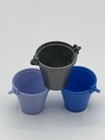 Breyer Barn Accessories Lot Of 3 Buckets Blue Gray Toys