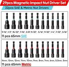 Shall 29pc Magnetic Hex Nut Driver Set 1 4   Shank Sae   Metric Power Drill Bit