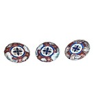 Set Of 3 Antq Japanese Meiji Period Imari Hand Painted Bowls Fuki Chosun Mark 3