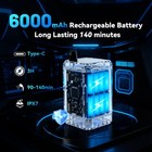6000mah Rechargeable Portable Camp Shower Orange With Heater Rod Outdoor Shower